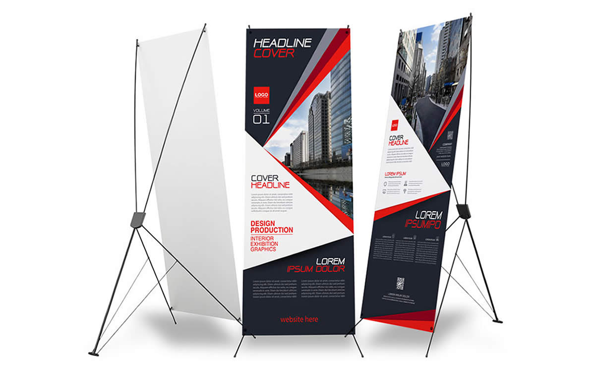X Banner | Lona + Suporte | 60x160cm