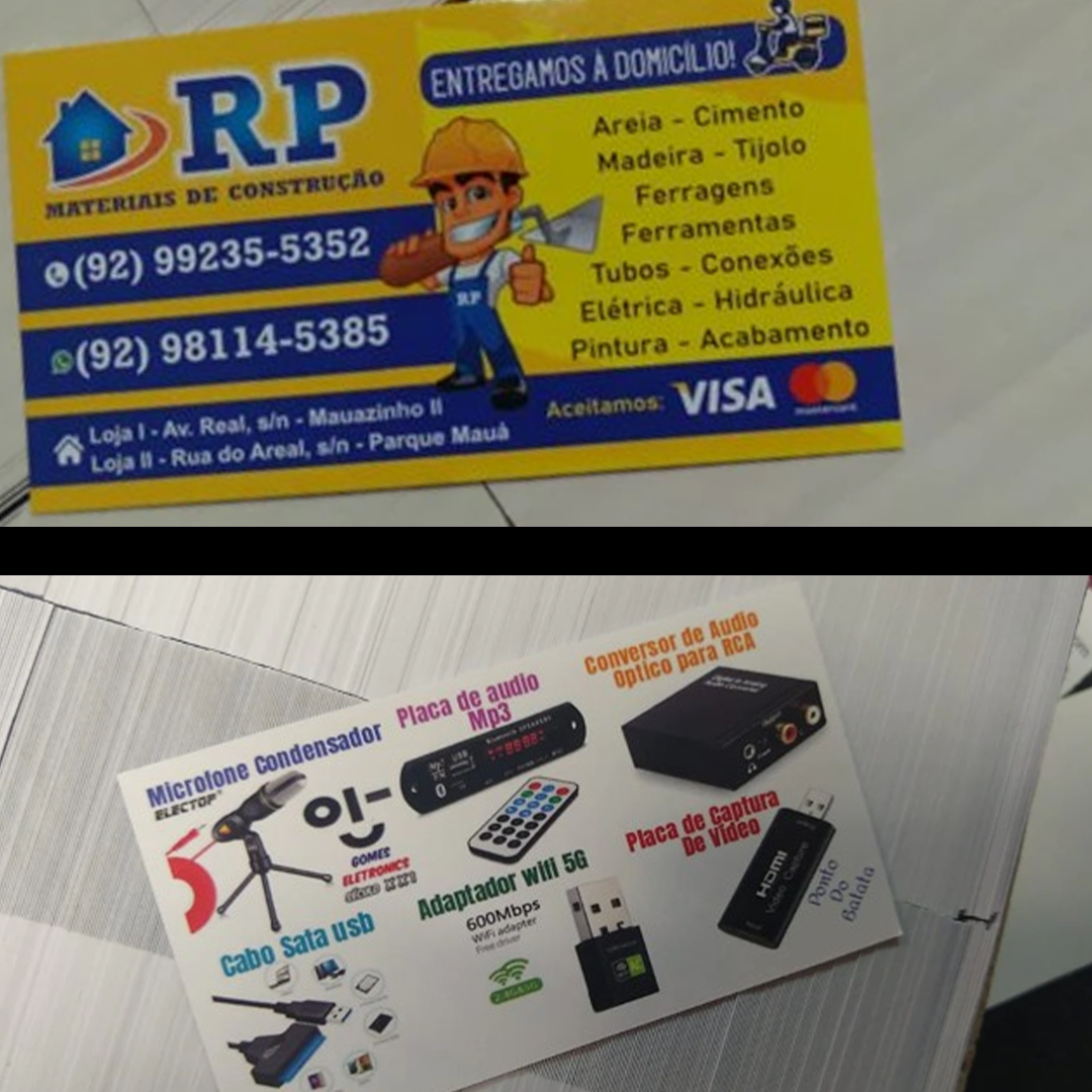 cartão de visita - 100 und