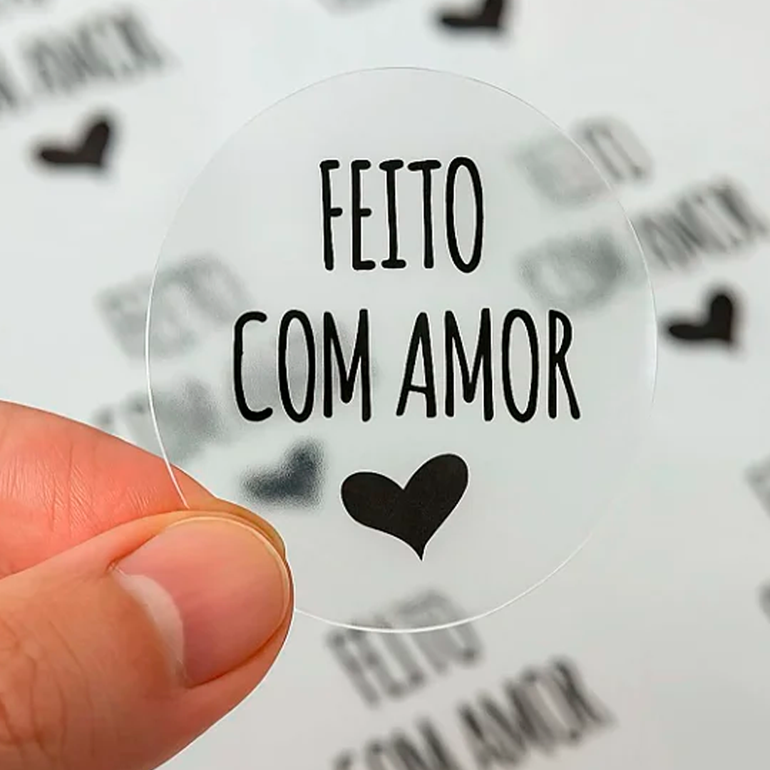 Adesivos Transparentes 3x3 cm – 900 unid