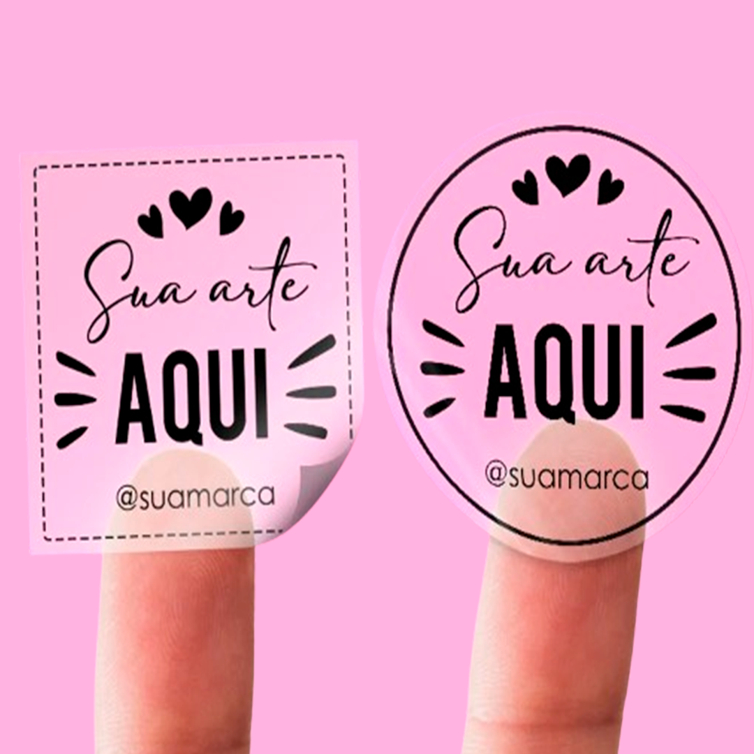 Adesivos Transparentes 3x3 cm – 900 unid