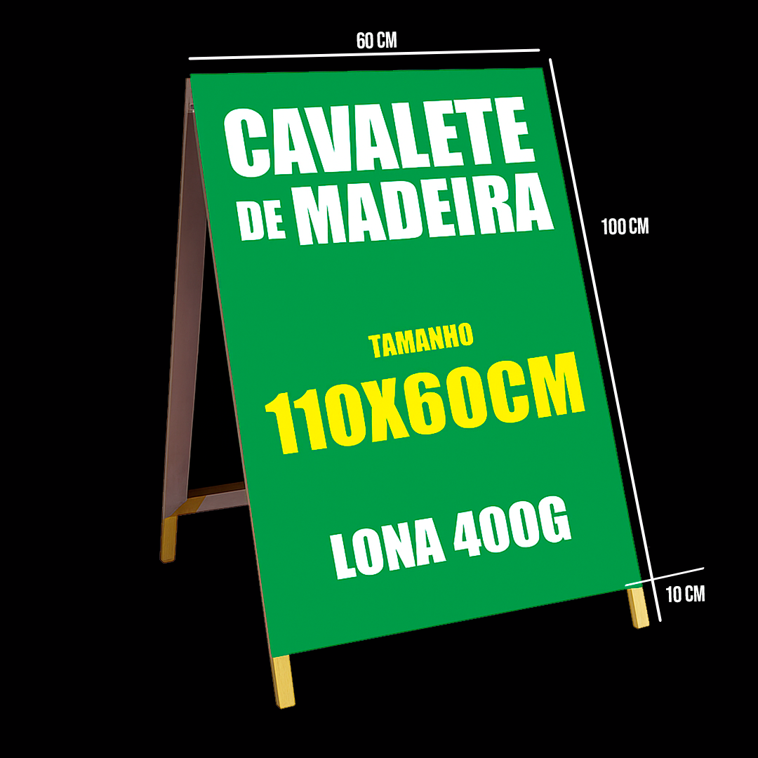 Cavalete Promocional Dupla Face 110x60cm