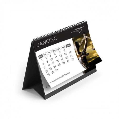 Calendário de Mesa com Wire-O | 17x20cm | 6 Lâminas - 4/4