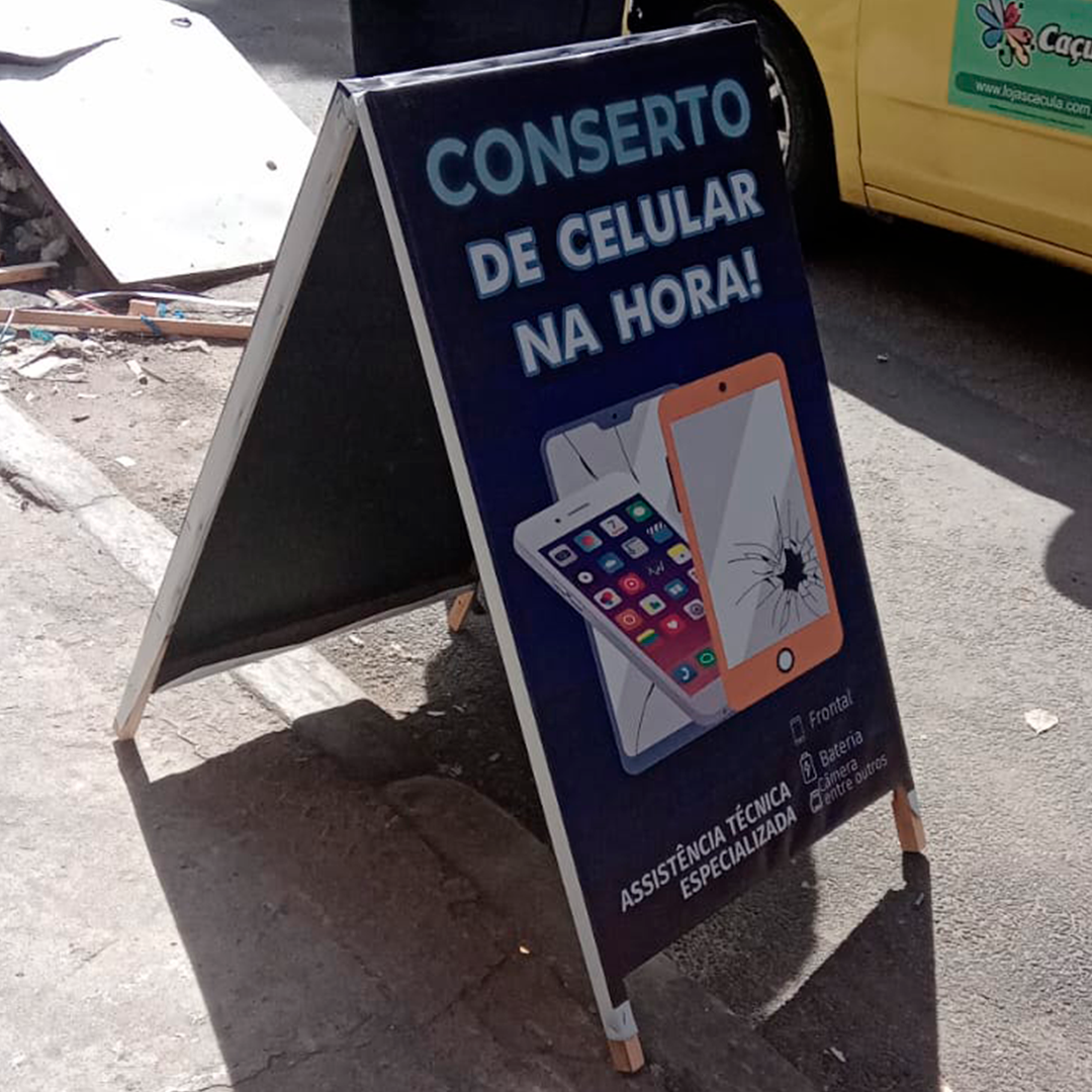 Cavalete Promocional Dupla Face 110x60cm